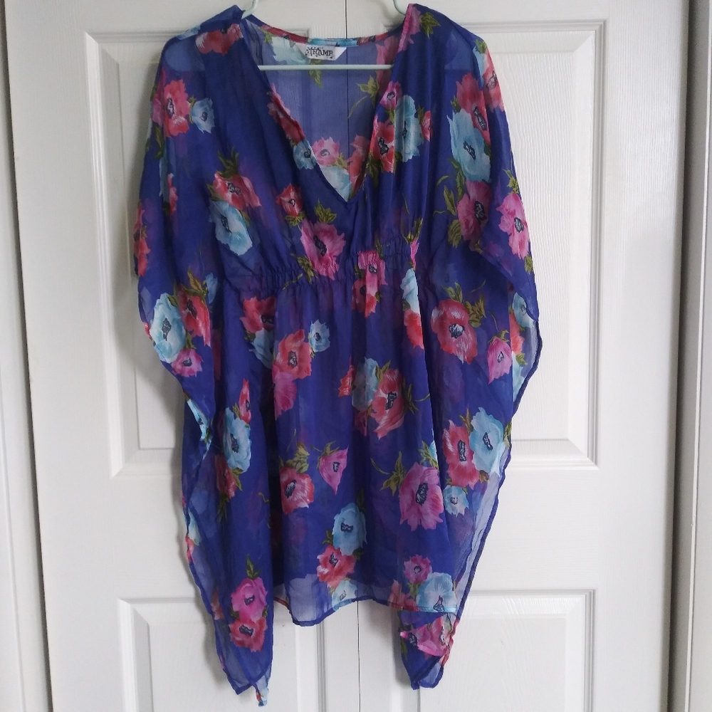 Tramp Bikini Cover Floral Sheer OS